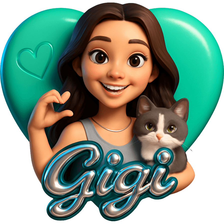 Gigi and kitten 
