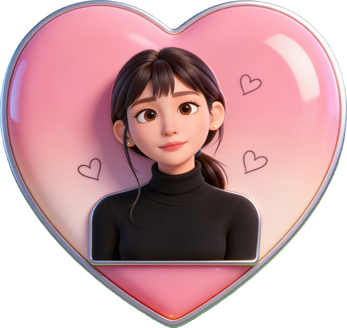 Pink Heart Pin