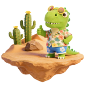 TinyDiny in Desert