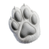 White paw