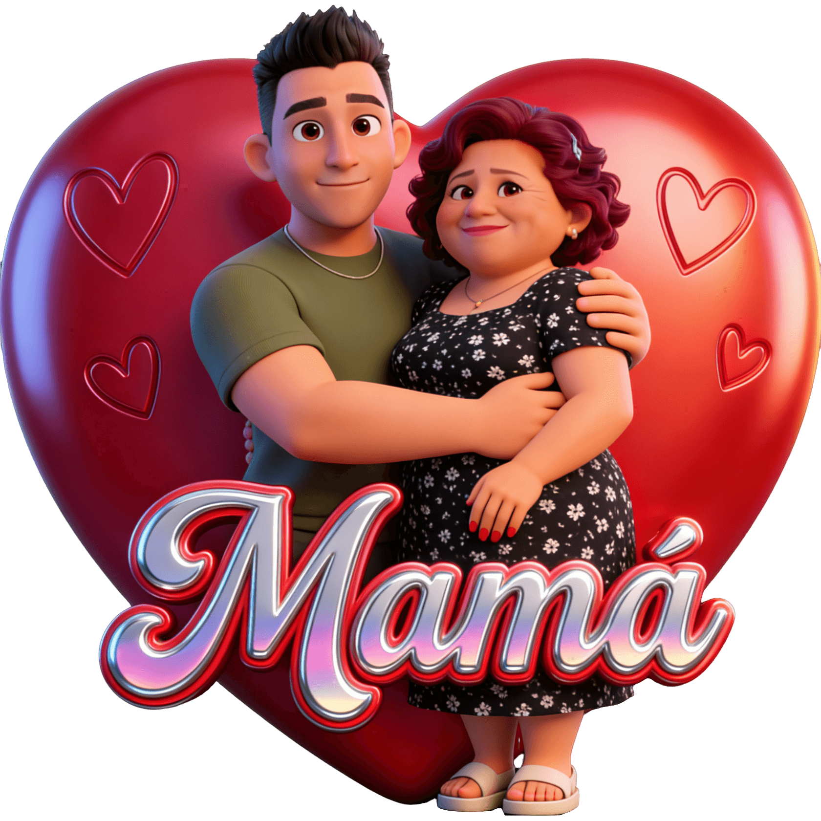 Alain y su mamá 