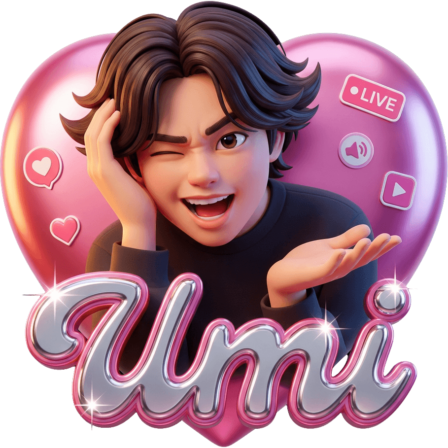 Umiの片手ポーズ