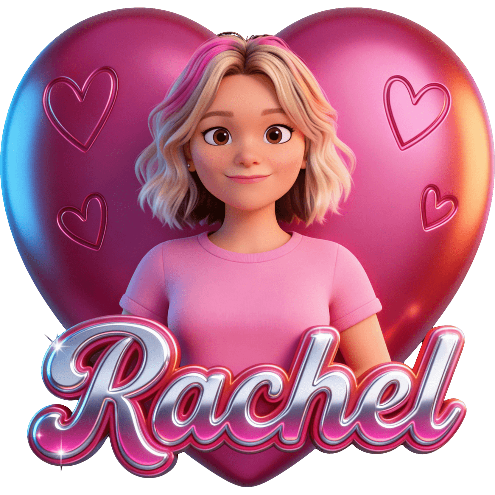 Rachel en rose