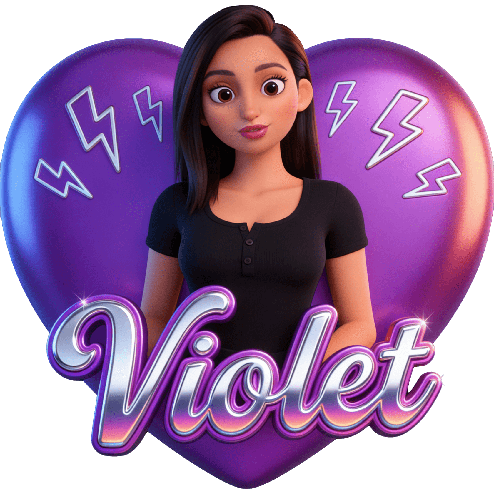 Cœur violet 